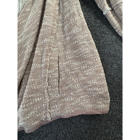 Free People Mauve Marled Knit Draped Open Front Cardigan Zipper Cuffs Small S/P - Picture 4 of 10